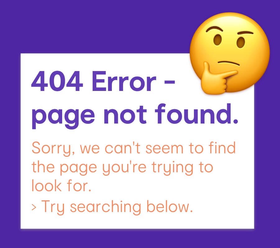 404 Error - page not found.