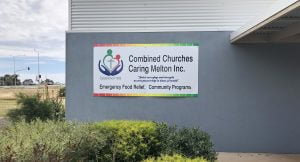 Combined Churches Caring Melton - CCCM Building with sign