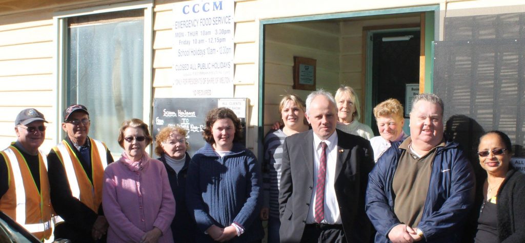 Volunteers & Staff outside old CCCM Building
